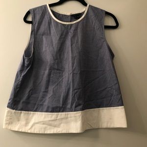 Loose fitting Theory color block top.